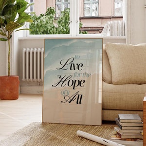 Hope of it all Poster Taylor Inspired Print Beach Poster Music Wall Art Living Room print Taylor Wall Art Minimalist Poster
