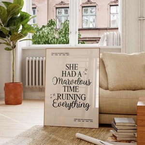 Póster imprimible de Taylor TLGAD, decoración de dormitorio de niña, regalo para ella, letras de Taylor, regalo de Taylor, arte de pared de Taylor, póster de tiempo maravilloso