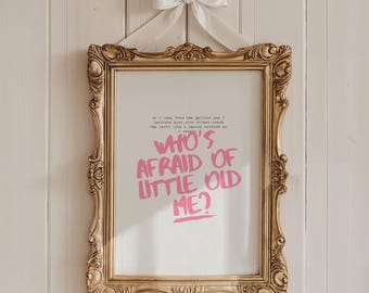 Taylor Lyric Print, Schlafzimmer Dekor (digitaler Download)