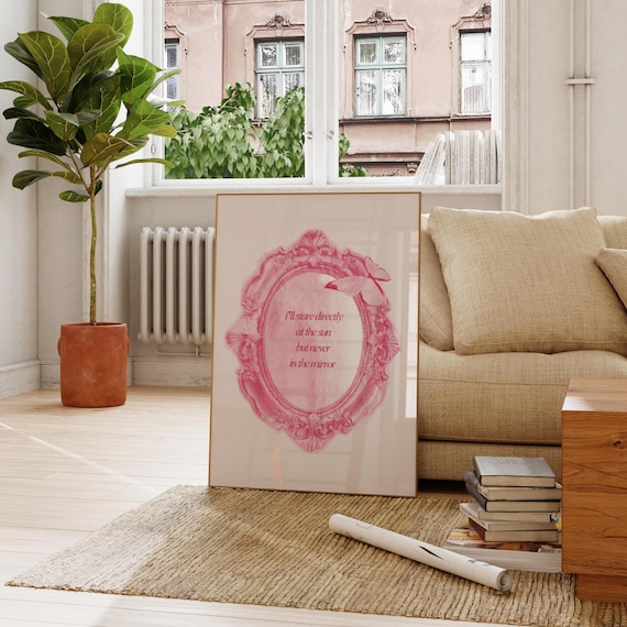 Taylor Poster Taylor Lyric Print Girly Poster Taylor Digital Print Pink Preppy Wall Art ill stare at the sun Poster girl fan gift Taylor Art