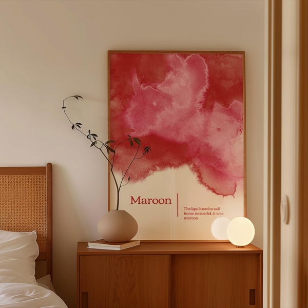 Taylor Print Maroon Poster Taylor merch gift for her girl dorm room Taylor album poster Taylor lyrics Wall Art Taylor gift  Taylor poster