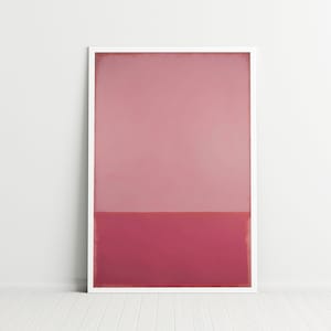 Poster Mark Rothko rose pastel, art abstrait, art moderne, art mural de galerie, cadeau de pendaison de crémaillère, affiche d'exposition, décoration d'intérieur, art de salon