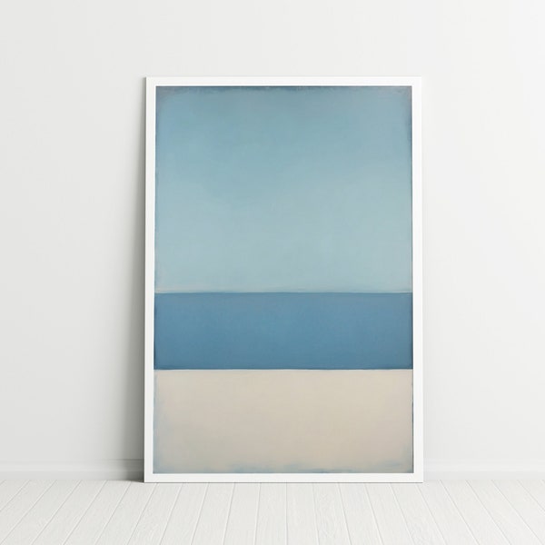 Mark Rothko Poster, Mark Rothko Sky Blue Retrospective Print, Minimalist Art Print, Blue Azul Poster, Wall Art, Modern Decor, Vintage Poster