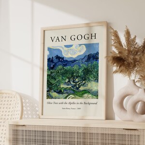 Van Gogh Print, Olive Trees Painting, Van Gogh Poster, Hallway Prints, Saint Remy Print, Home Wall Decor, Living Room Prints, Gift Idea