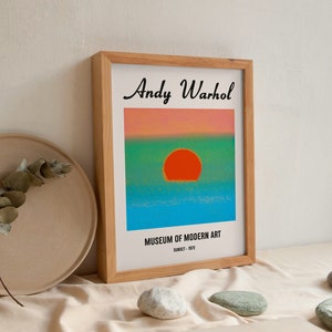 Andy Warhol Print, Warhol Sunset Poster, Exhibition Print, Andy Warhol Pop Art Print, Sunset Poster, Dorm decor, Above Bed Prints, Gift Idea