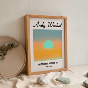 Andy Warhol Print, Warhol Sunset Poster, Exhibition Print, Andy Warhol Pop Art Print, Sunset Poster, Dorm decor, Above Bed Prints, Gift Idea