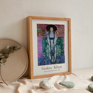 Gustav Klimt Poster, Portrait Of Adele Bloch Bauer, Fine art print, Klimt reproduction, Famous artist, Living Room wall art, Museum quality