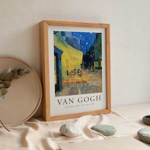 Van Gogh Print, Cafe Terrace At Night print, Van Gogh Poster, Famous Paintings Art, Saint Remy Print, Home Wall Decor, Living Room wall art