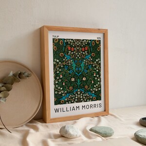 William Morris Poster, William Morris Tulip Print, Floral Wall Art, Home Decor, Exhibition Poster, Gallery Wall Art, Living Room Wall art