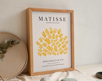 Henri Matisse Arte mural naranja, Conjunto de pared de galería, Conjunto de impresiones naranjas de Matisse, Pósteres de Matisse, Póster de la exposición de Matisse, Láminas para decoración de dormitorios