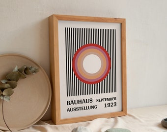 Bauhaus Print, Colorful Abstract Wall Art, Apartment Decor, Bauhaus Design, Trendy Bauhaus Wall Art, Exhibition Wall Art, Bauhaus Poster
