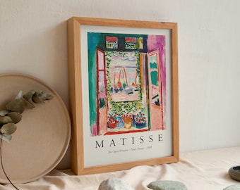 Henri Matisse The Open Window, Matisse Vintage Poster, Art Prints, Matisse Print, Matisse Painting, Colorful Art Print, Museum Exhibition