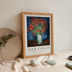 Van Gogh Print, Vase With Flowers Poster, Vincent Van Gogh Print, Famous Artist Painting, Home Wall Decor, Living Room wall art, Gift Idea