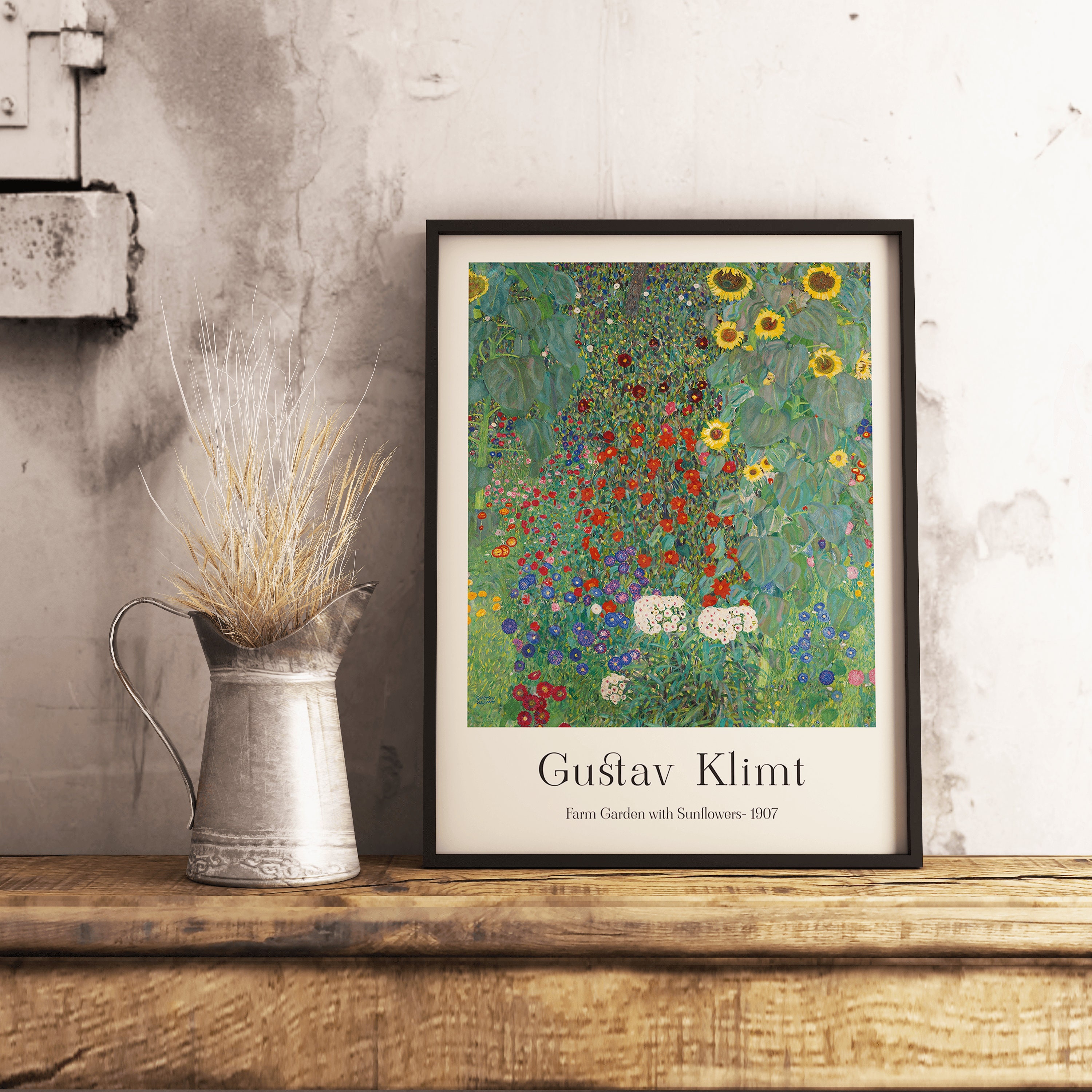 Gustav Klimt Poster Klimt Garden Klimt Flowers Floral Wall - Etsy