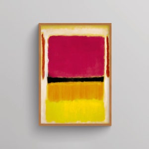 Mark Rothko Yellow and Red Print, Exhibition Rothko Poster Art, Modern Wall Decor, Abstract Expressionist Print, Minimalism Painting