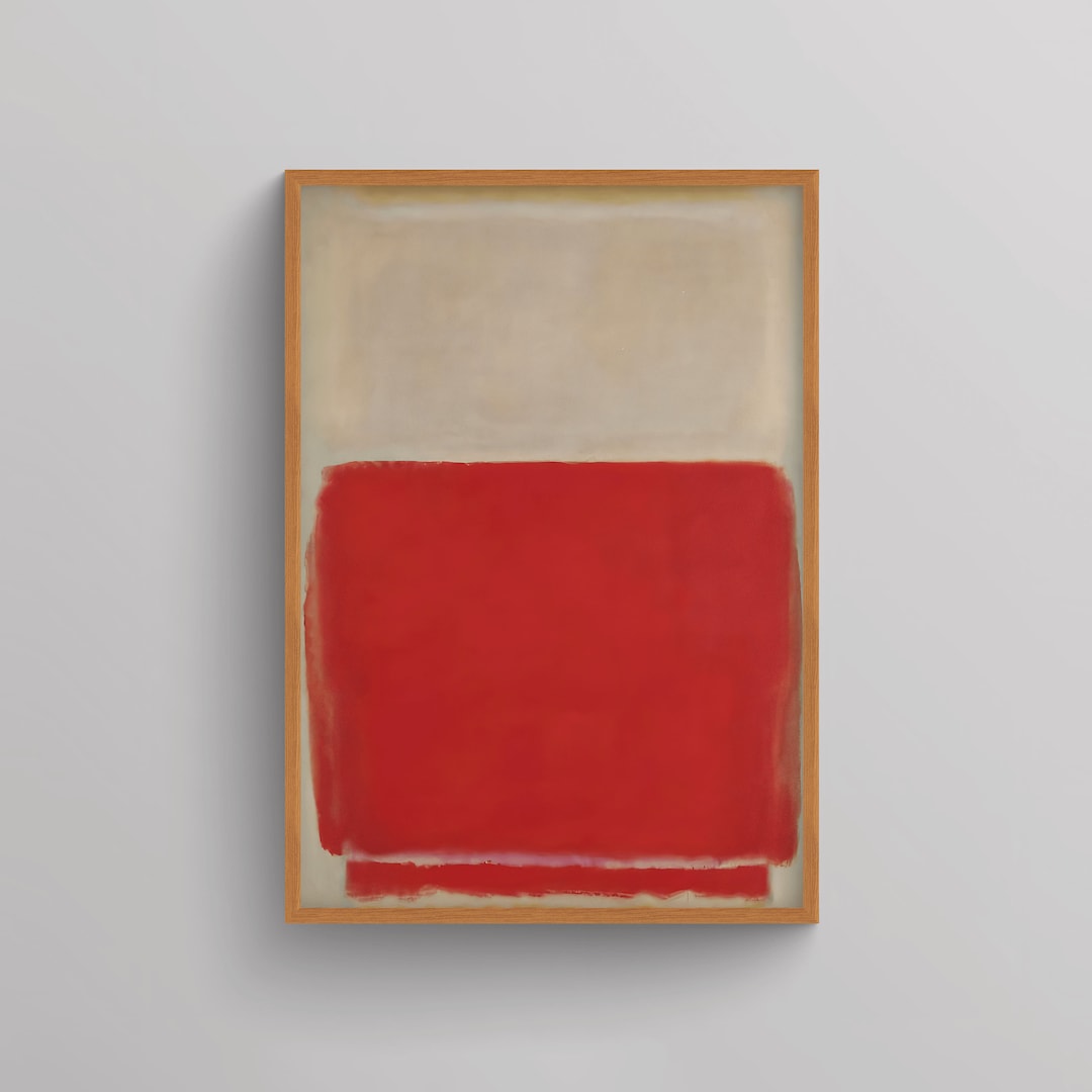 Mark Rothko Printable Mark Rothko Print, Rothko Wall Art, Red Grey Minimalist Print, Abstract ...