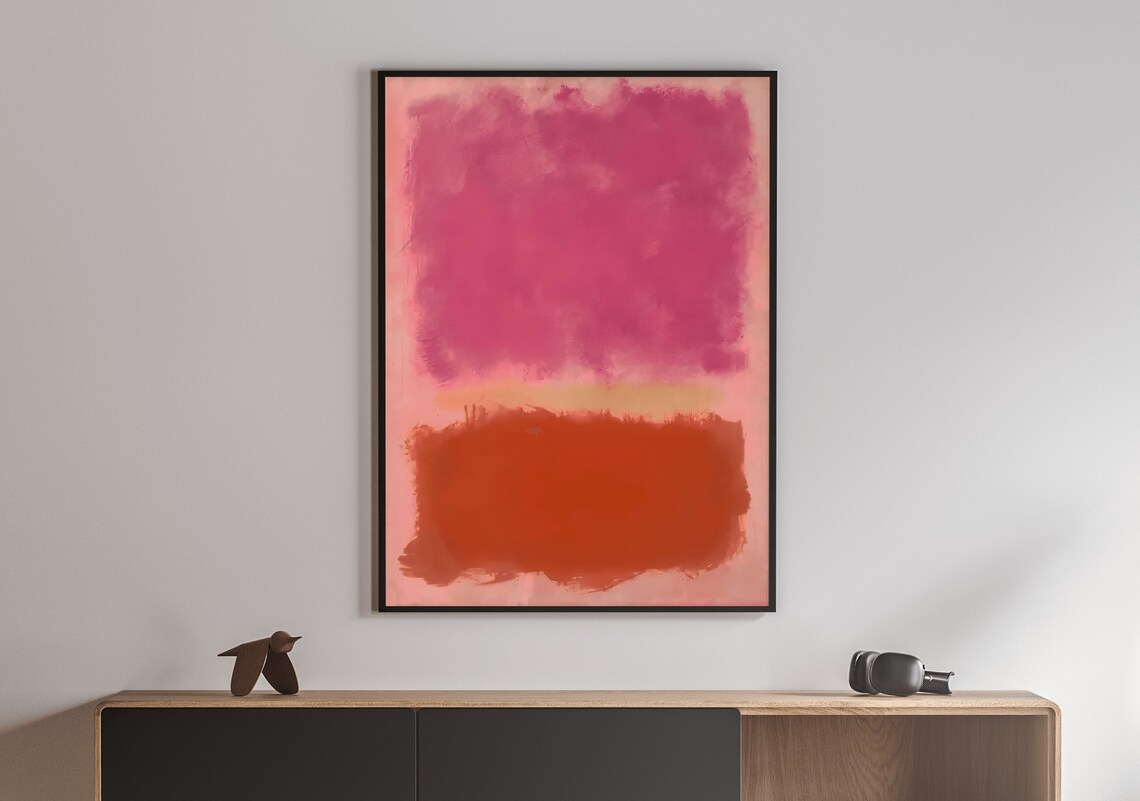 Mark Rothko Pastels Mark Rothko Print, Pastel Pink Abstract Geometric Wall Art, Rothko ...