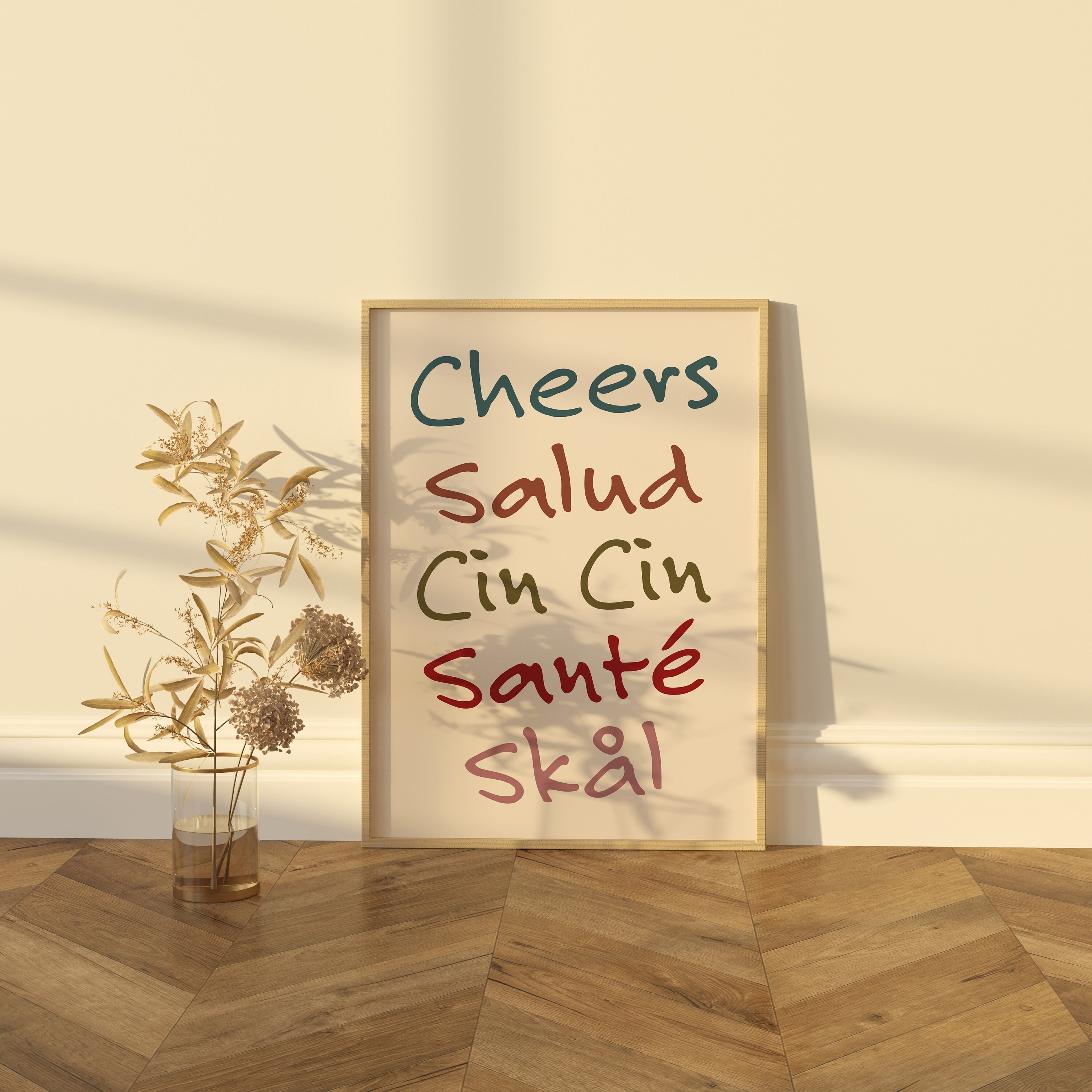 Slainte Irish Saying Art Print, Cheers Definition Print, Typography