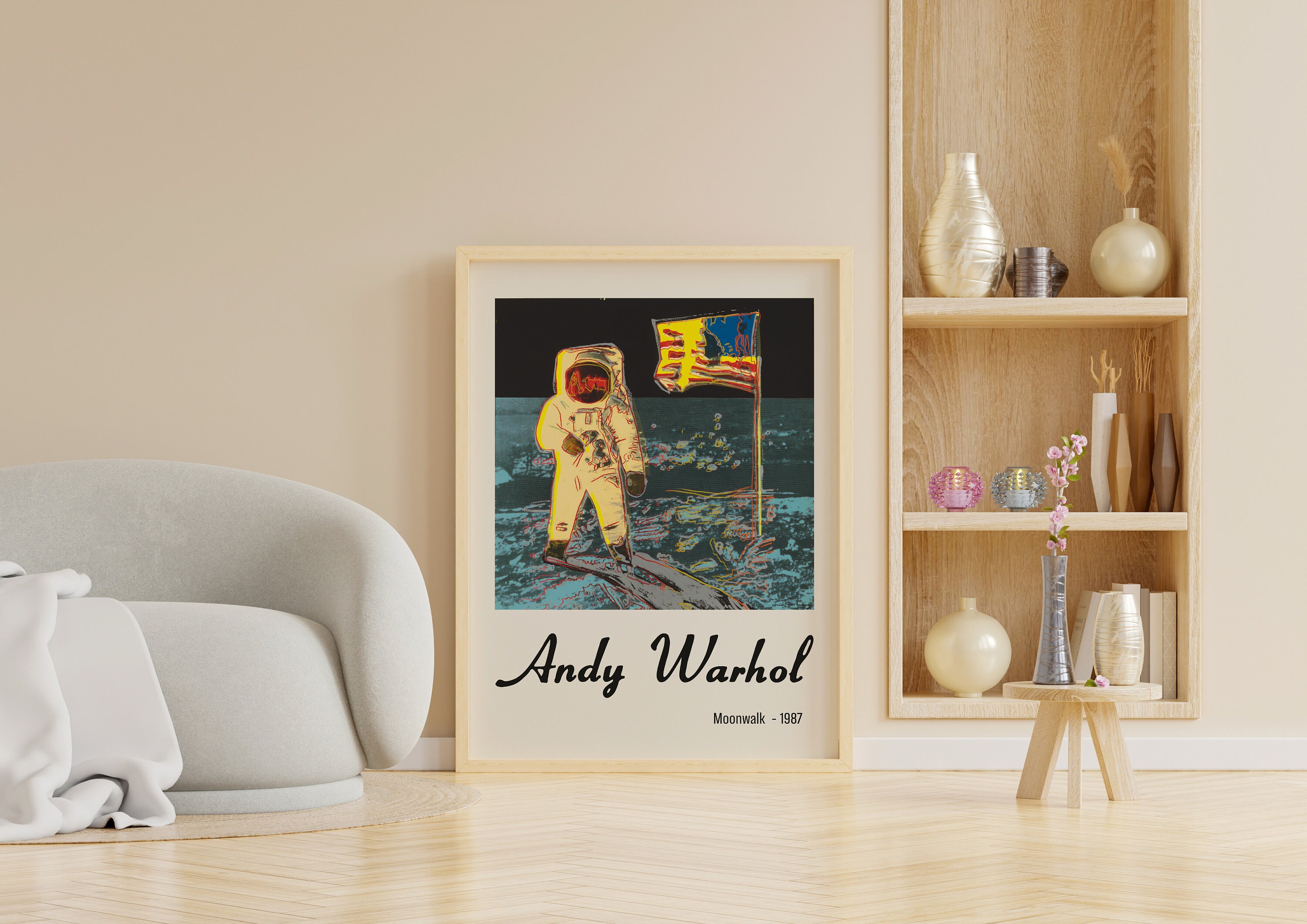 Andy Warhol Moonwalk Poster, Warhol Print, Space Moonwalk Pop Art Print ...