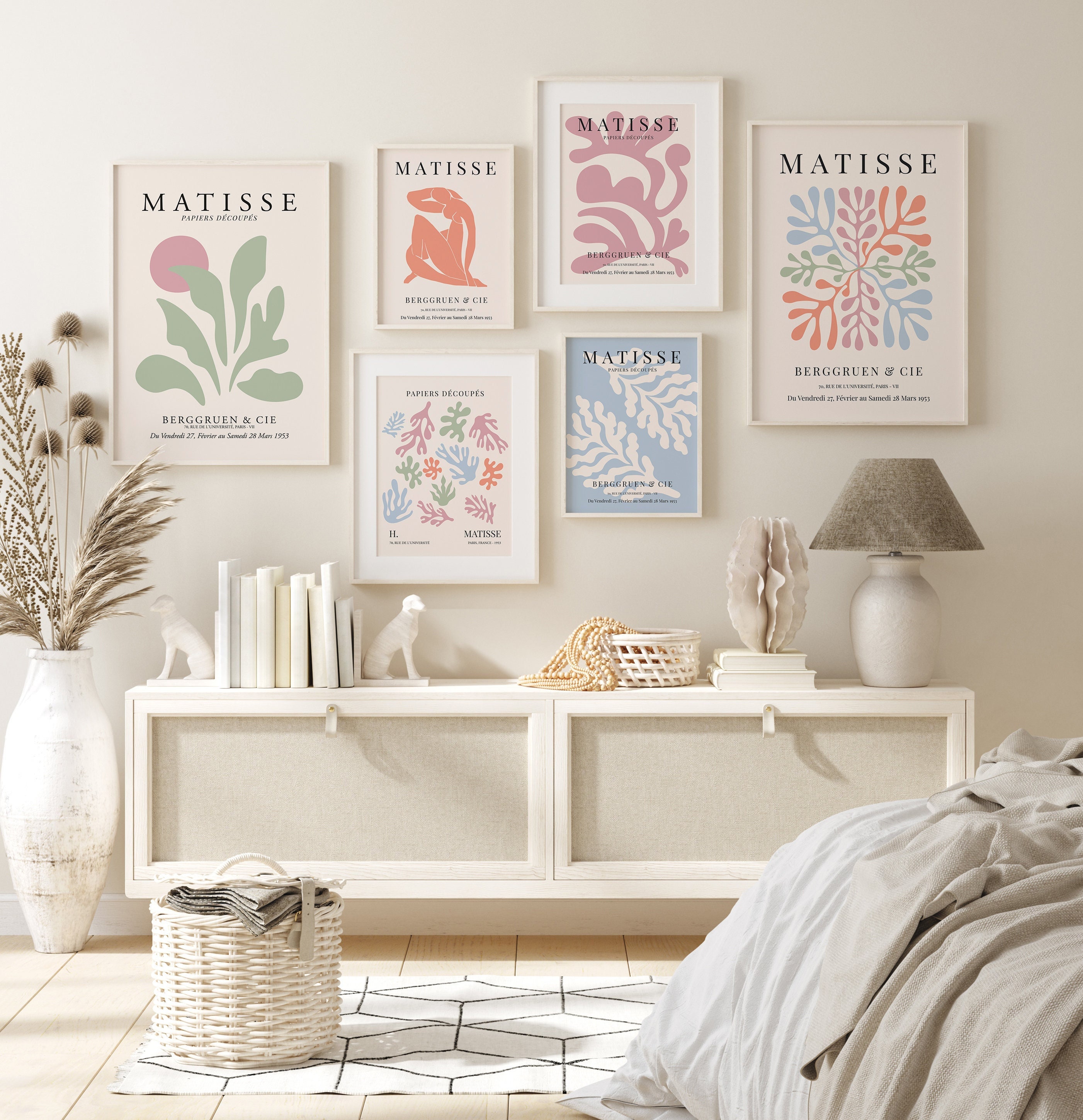 Set De 6 Posters D'Artistes Célèbres : Henri Matisse Et Picasso - Art Moderne Abstrait - Non Encadrés