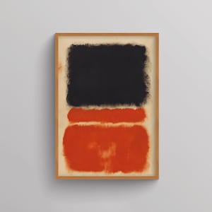 Rothko Print, Exhibition Poster, Abstract Wall Art, Mark Rothko &#39;Untitled&#39; , Red and Black Art, Large Size Modern Art, Famous painter