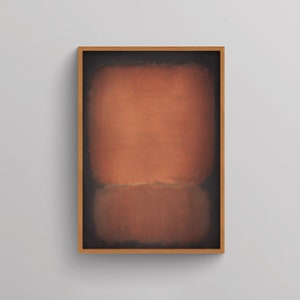 Poster di Mark Rothko, stampa di Mark Rothko, arte moderna, decorazione da parete, arte astratta, stampa espositiva, idea regalo, stampe marroni, decorazione della parete del dormitorio
