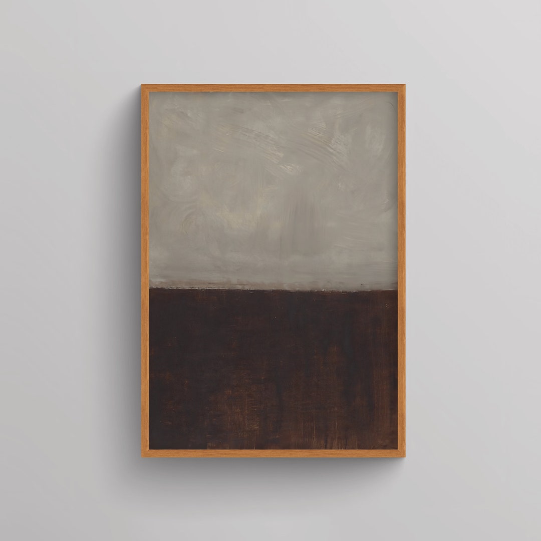 Mark Rothko Art Print, Dark Black and Gray Coral, Minimalist Abstract ...