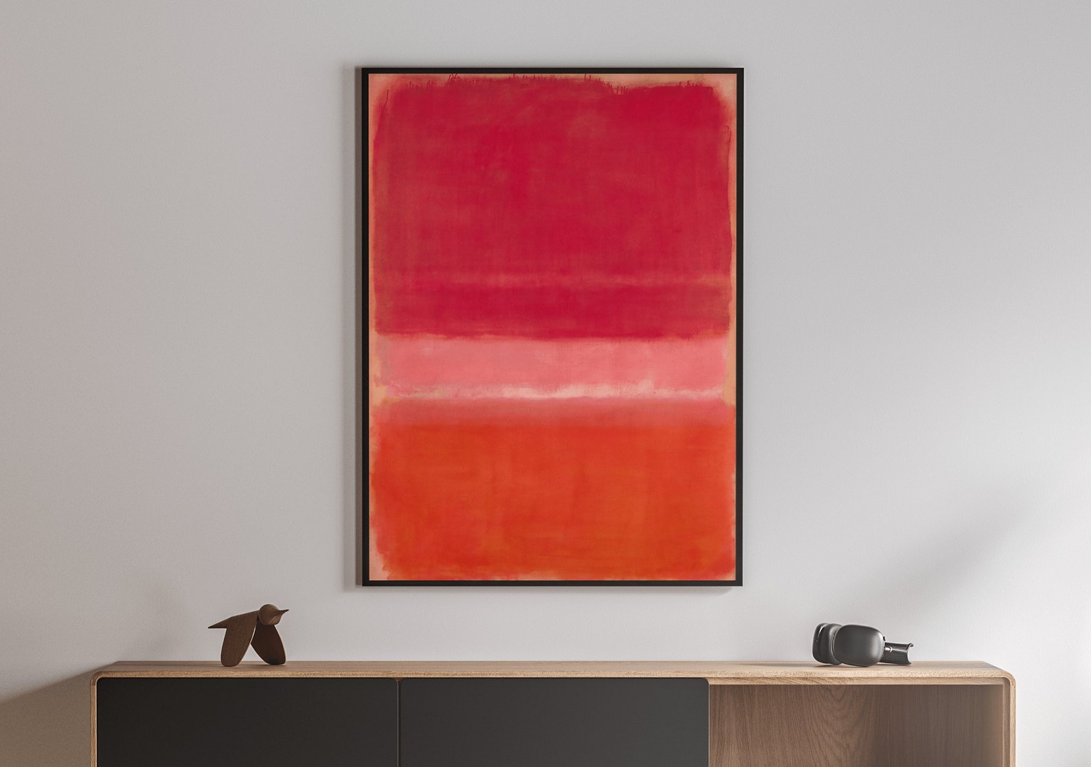 Reproduction Tableau Mark Rothko IV Sur Toile – 90x60 Cm, Cadre Inclus, Neuf