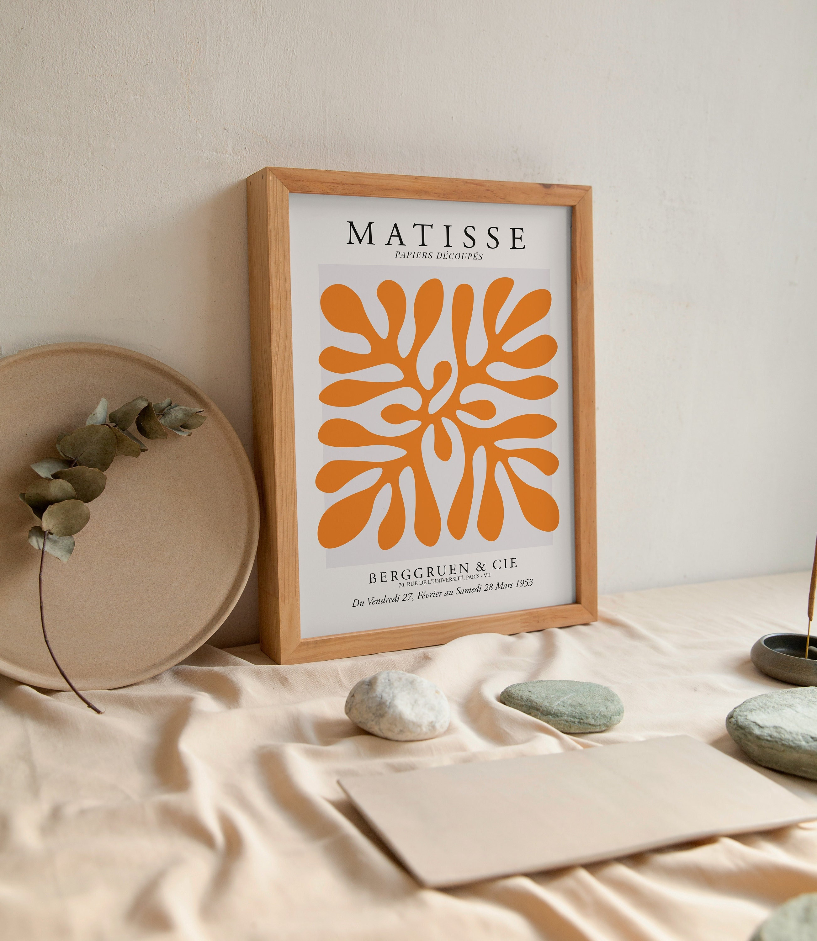 Henri Matisse Orange wall art, Gallery Wall Set, Orange Matisse Print Set, Matisse Posters, Matisse Exhibition Poster, Dorm decor prints