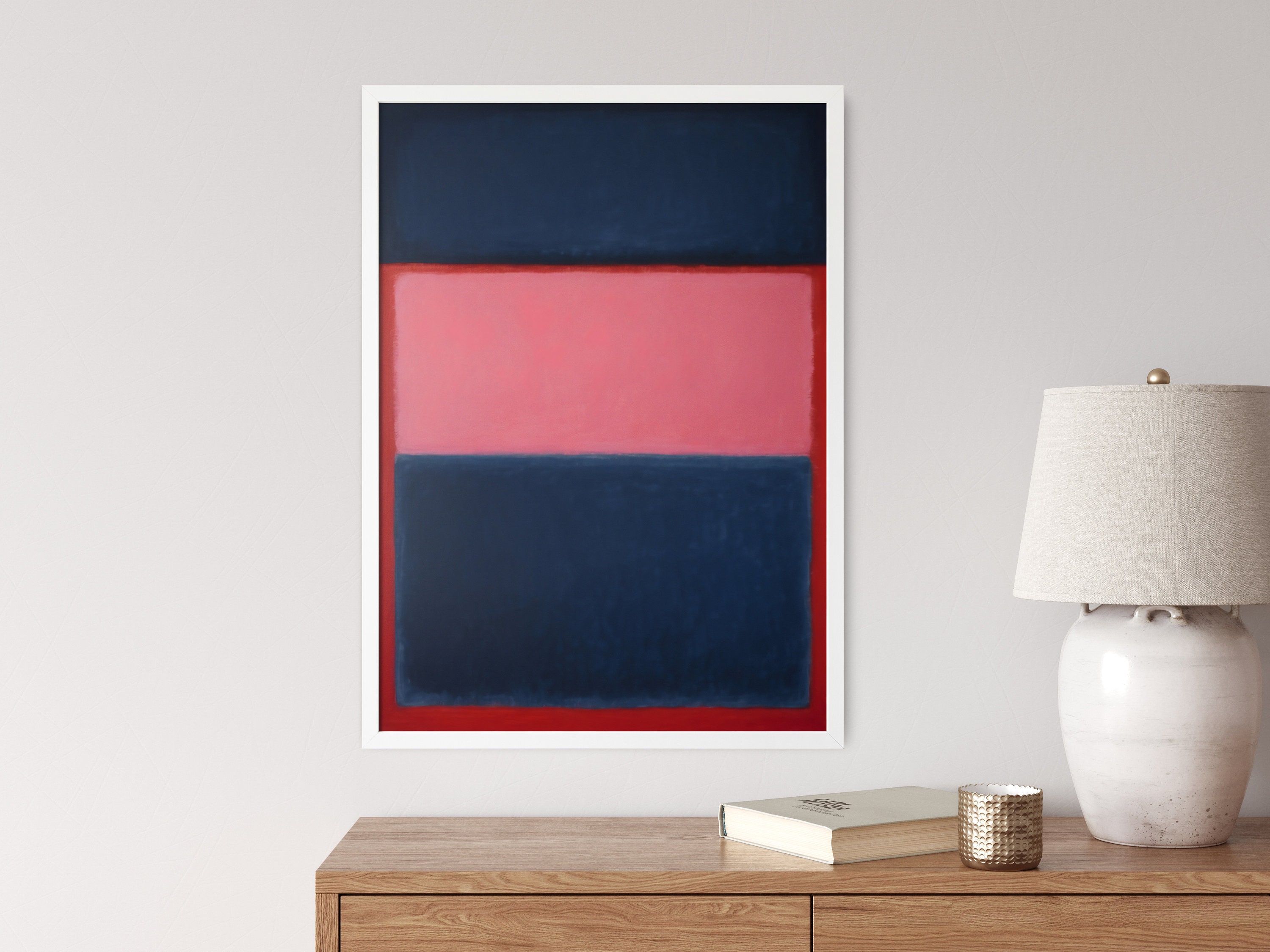 Mark Rothko Pastels Mark Rothko Radiant Pastel Pink Blue Poster, Abstract Art, Modern Art ...