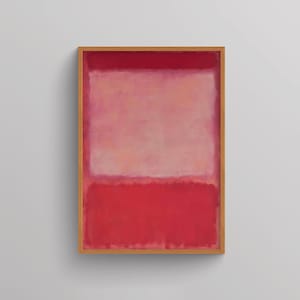 Impression Mark Rothko, reproduction d'art rose de l'exposition Rothko, décoration murale moderne, impression expressionniste, tableau minimalisme, décoration de dortoir
