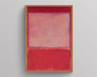 Mark Rothko Print, Pink Exhibition Rothko Reproduction Poster Art, Modern Wall Decor, Expressionist Print, Minimalism Painting, Dorm decor