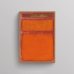 Mark Rothko Print, Orange Exhibition Rothko Reproduction Poster Art, Modern Wall Decor, Abstract Expressionist Print, Minimalism Painting