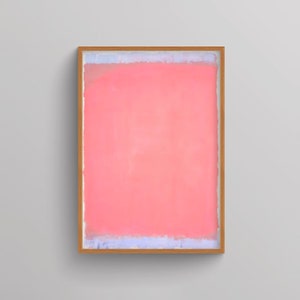 Impresión de Mark Rothko, pintura de Rothko en rosa coral, impresión minimalista, arte mural de Rothko, póster abstracto, impresión moderna, pastel danés, arte grande