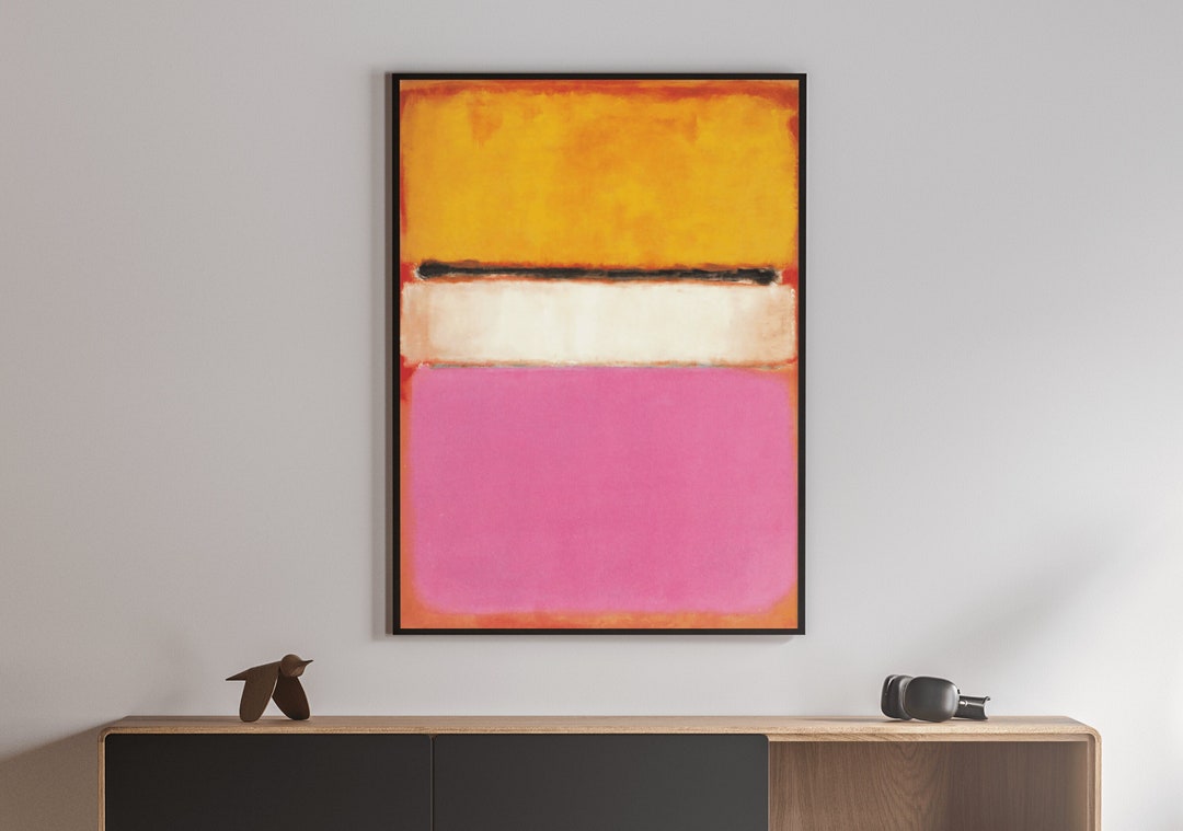 Mark Rothko Pastels Mark Rothko Print, Pastel Pink Orange Abstract Geometric Wall Art ...