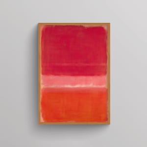 Affiche Mark Rothko, reproduction d'affiche rouge et rose de Mark Rothko, oeuvre d'art mural Rothko, affiche abstraite, décoration murale moderne, tableau minimalisme