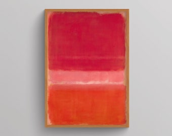 Mark Rothko Poster, Red and Pink Mark Rothko Reproduction Poster, Rothko Wall Art, Abstract Poster, Modern Wall Decor, Minimalism Painting