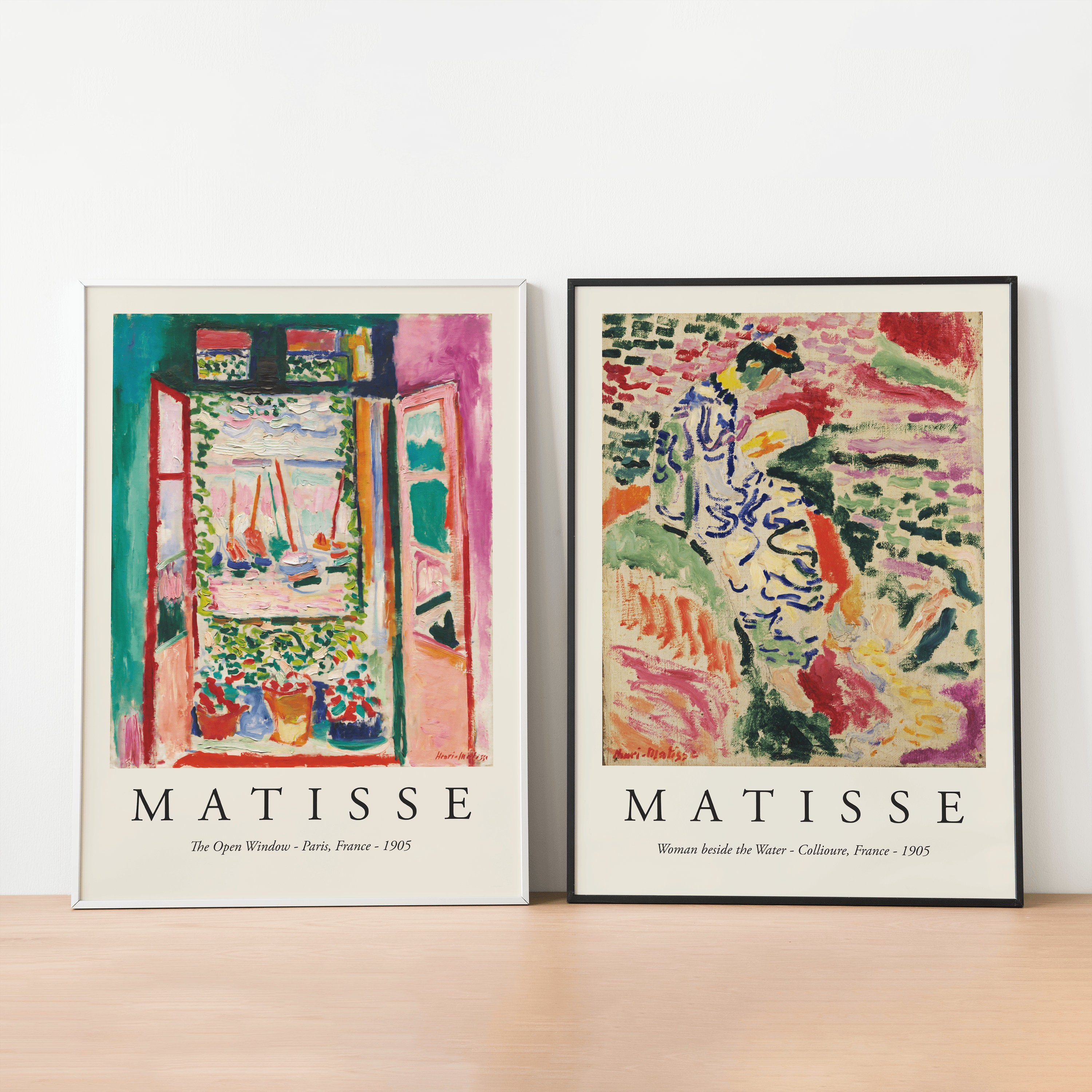 Set of 2 Henri Matisse Wall Art Prints, Open Window Print, Gallery Wall Bundle, Green Wall Art, Matisse Print, Boho Wall Art Matisse Set