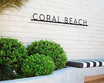 Custom Beach House Sign, Round Wall Sign, Beach House Decor, Personalized Beach House Sign, Minimalist sign for summer house, Custom Sign