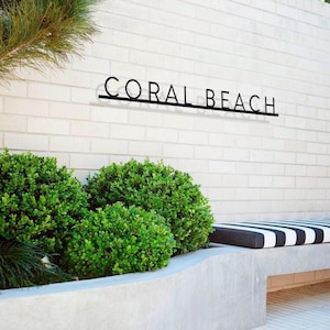 Letrero de casa de playa personalizado, letrero de pared redondo, decoración de casa de playa, letrero de casa de playa personalizado, letrero minimalista para casa de verano, letrero personalizado