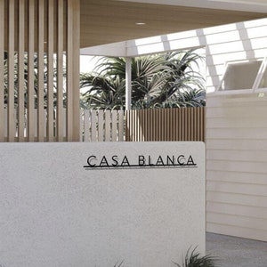 Letrero de metal con nombre, letrero con nombre de familia, letrero de puerta personalizado, letrero con nombre de casa, regalo de inauguración de la casa, letrero con nombre de casa, letrero con nombre de villa, letrero de metal para calle
