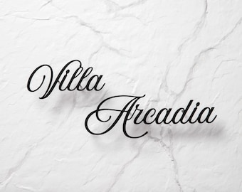 Outdoor House Name Plaque - Casa Name Sign - Signs - House Name Sign - Street Name Sign - Personalized Villa Name Sign - Custom Metal Sign