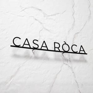 Letrero metálico personalizado para dirección, placa con número de casa personalizado, letrero metálico para exterior con nombre, decoración moderna para el hogar, letrero para puerta de calle