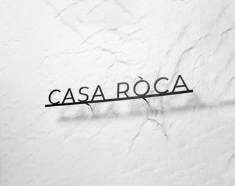Custom metal House Name sign,Outdoor House Name Plaque, Outdoor House Signs, Traditional, Housewarming gift,Casa metal sign,House name sign