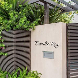 Nueva decoración del hogar, letrero de número de casa moderno, letrero de dirección moderno, regalo de inauguración de la casa, letrero de metal, letrero de nombre de la casa, letrero personalizado al aire libre