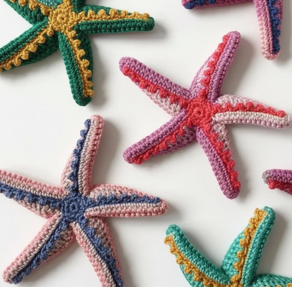 かぎ針編みのヒトデ - Etsy 日本