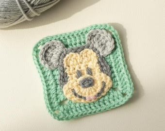 ミッキー/ミニーおばあちゃんのスクエアブランケットのかぎ針編み