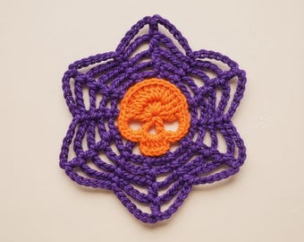 Patrón de crochet para Halloween, patrón de calavera de abuela espeluznante, impresión digital en PDF (DIY)