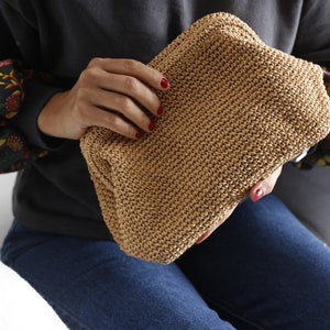 Crochet Raffia Clutch Bag, Straw Bag Clutch, Crochet Clutch, Summer Clucth Bag, Wedding Clutch Bag, Straw Bag, Woven Coach, Raffia HandBag