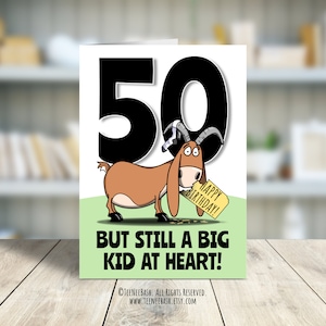 50th Printable Birthday Card 50th Happy Birthday Card Template Print At Home Printable Birthday Card PDF Digital Download Greeting Card